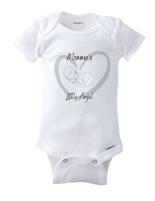 Adorable Baby Onesie: Momma's Little Angel - Cute & Comfy Infant Romper for Your Little Blessing