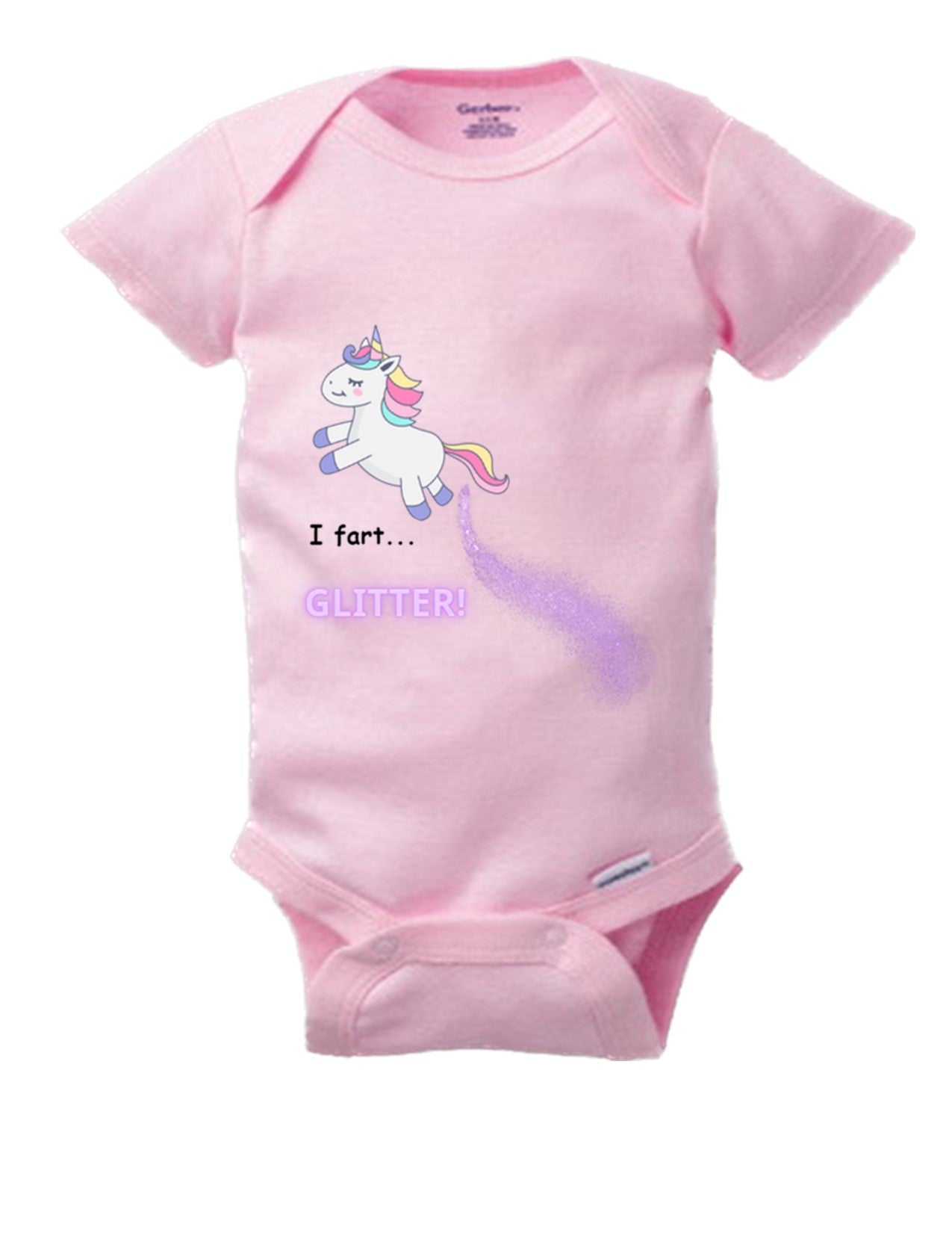 Sparkle and Giggles: Fart Glitter Adorable Baby Onesie