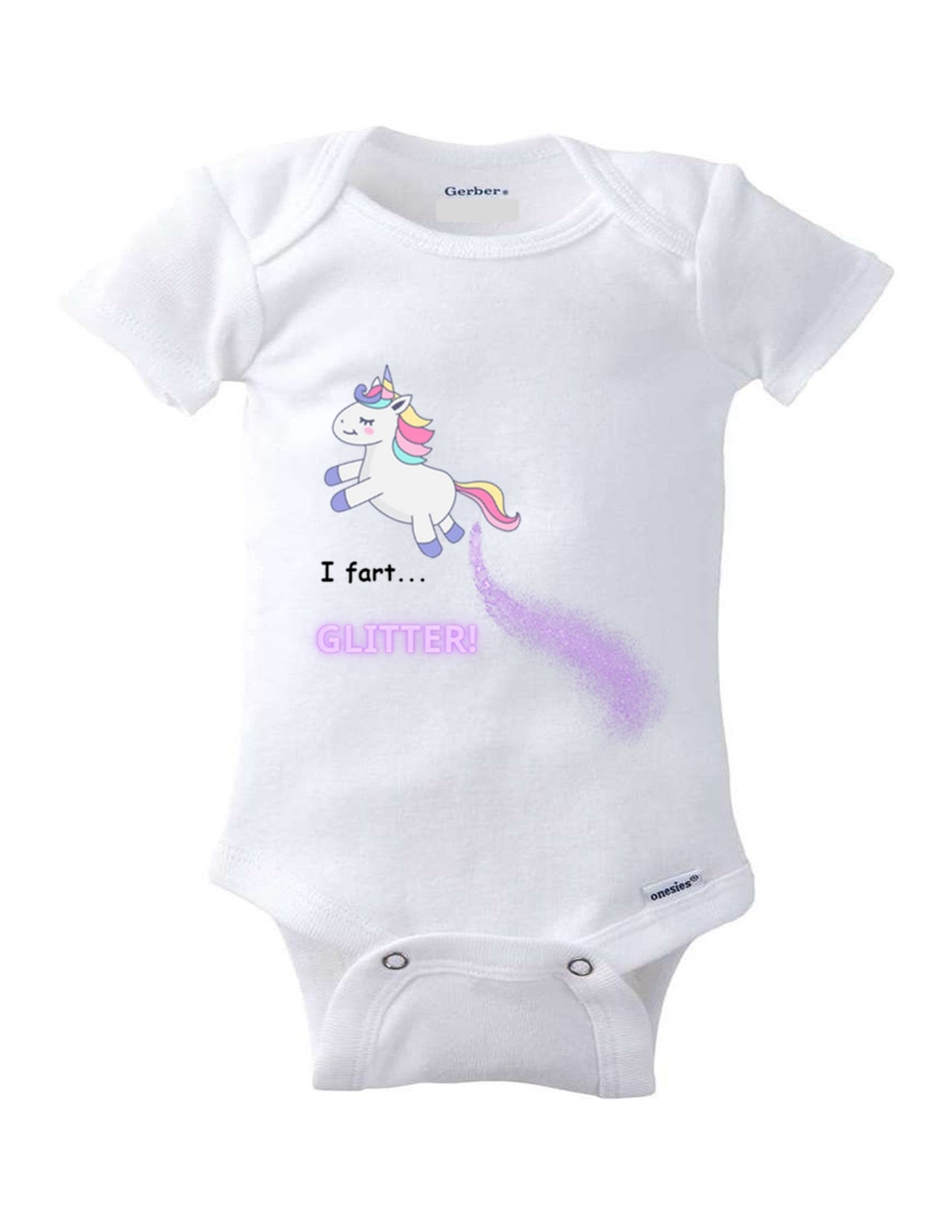 Sparkle and Giggles: Fart Glitter Adorable Baby Onesie 1