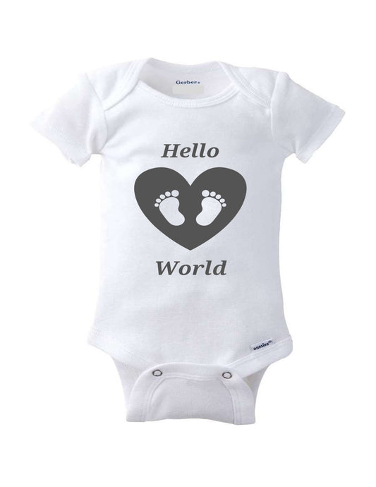 Adorable Hello World Baby Onesie for Your Little One's Debut