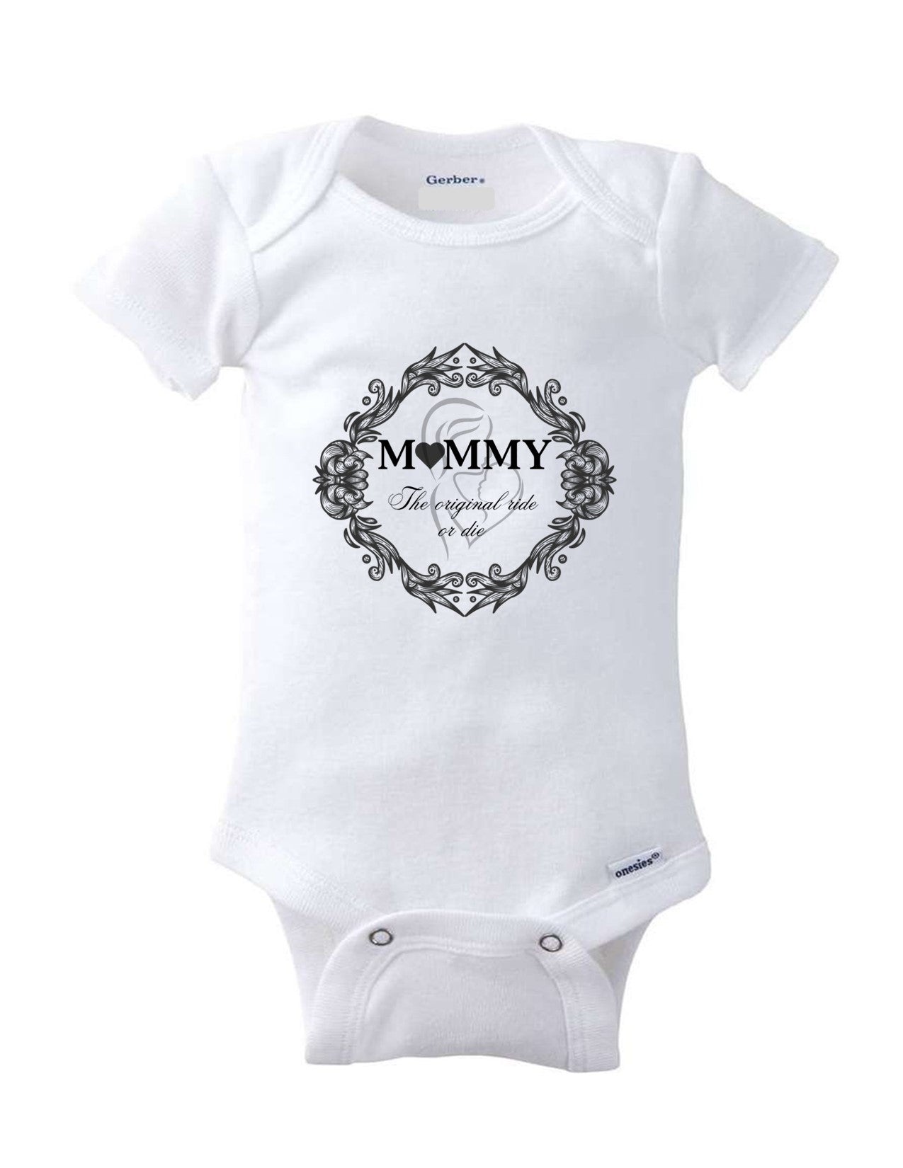 Mommy Ride or Die Adorable Baby Onesie