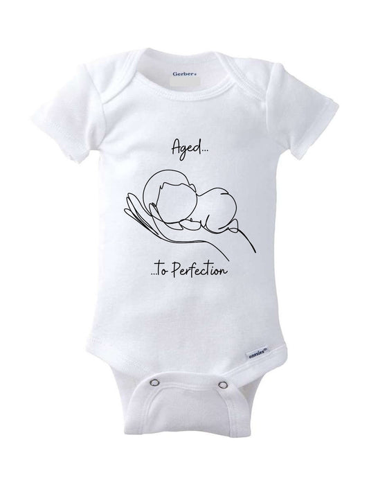 Celebrate Cuteness with Our Aged to Perfection Adorable Baby Onesie - Perfect for Stylish Little Ones!