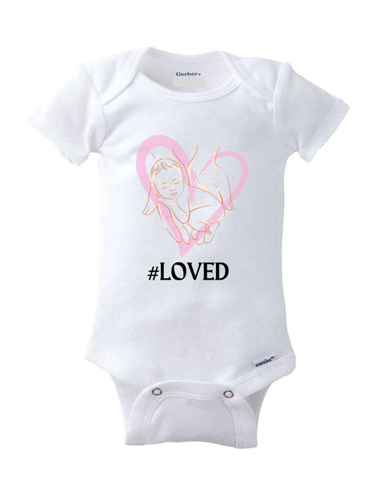 Loved: Embrace Cuteness with Our Adorable Baby Onesie