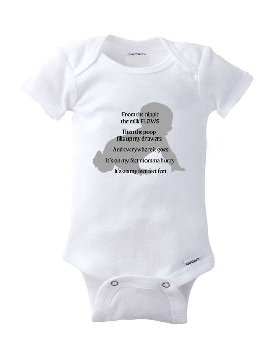 Funny Breastfeeding Baby Onesie - Humorous Infant Apparel for Parenting Laughs