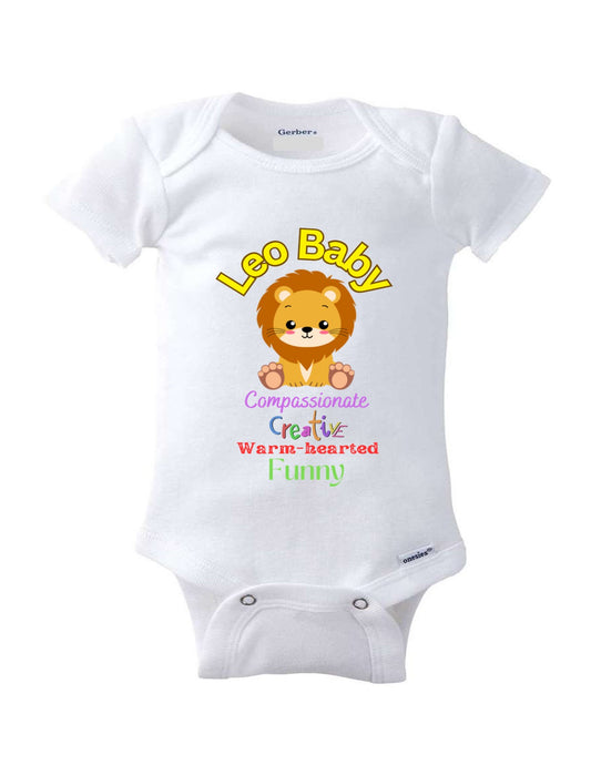 Leo Baby Adorable Zodiac Onesie: Roar into Style with Zodiac-Inspired Cuteness 