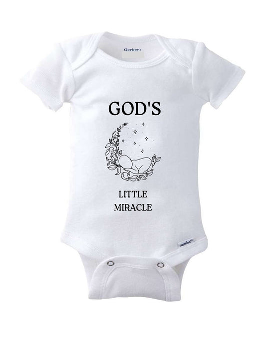 Blessings Unleashed: God's Little Miracle Adorable Baby Onesie