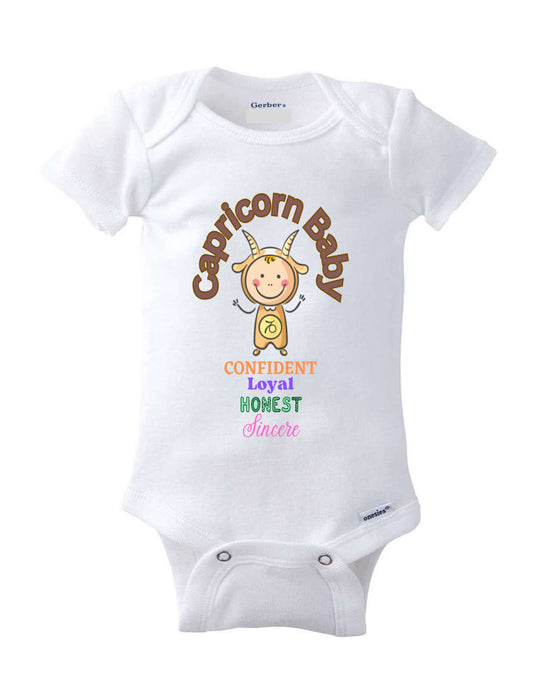 Capricorn Baby Onesie - Adorable Zodiac-Inspired Infant Apparel for Your Little Goat 