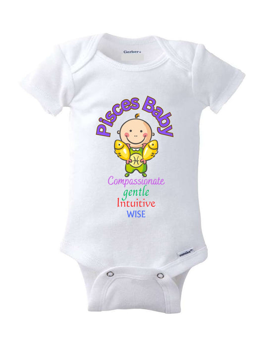 Pisces Baby Onesie – Adorable Zodiac-themed Infant Apparel 