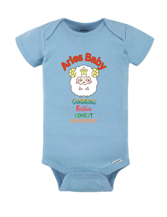 Aries Baby Onesie - Adorable Zodiac-Inspired Infant Apparel for Your Little Ram