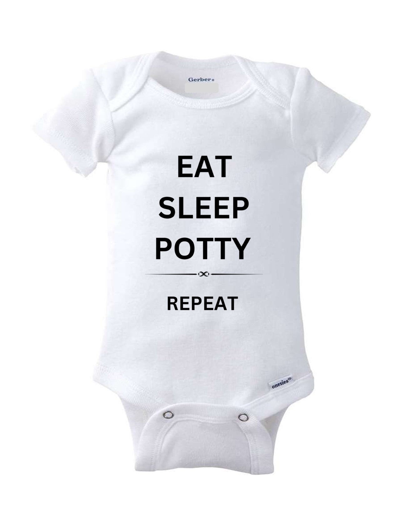 Adorable Moments: Eat, Sleep, Potty - Cute Baby Onesie for Cherished Memories