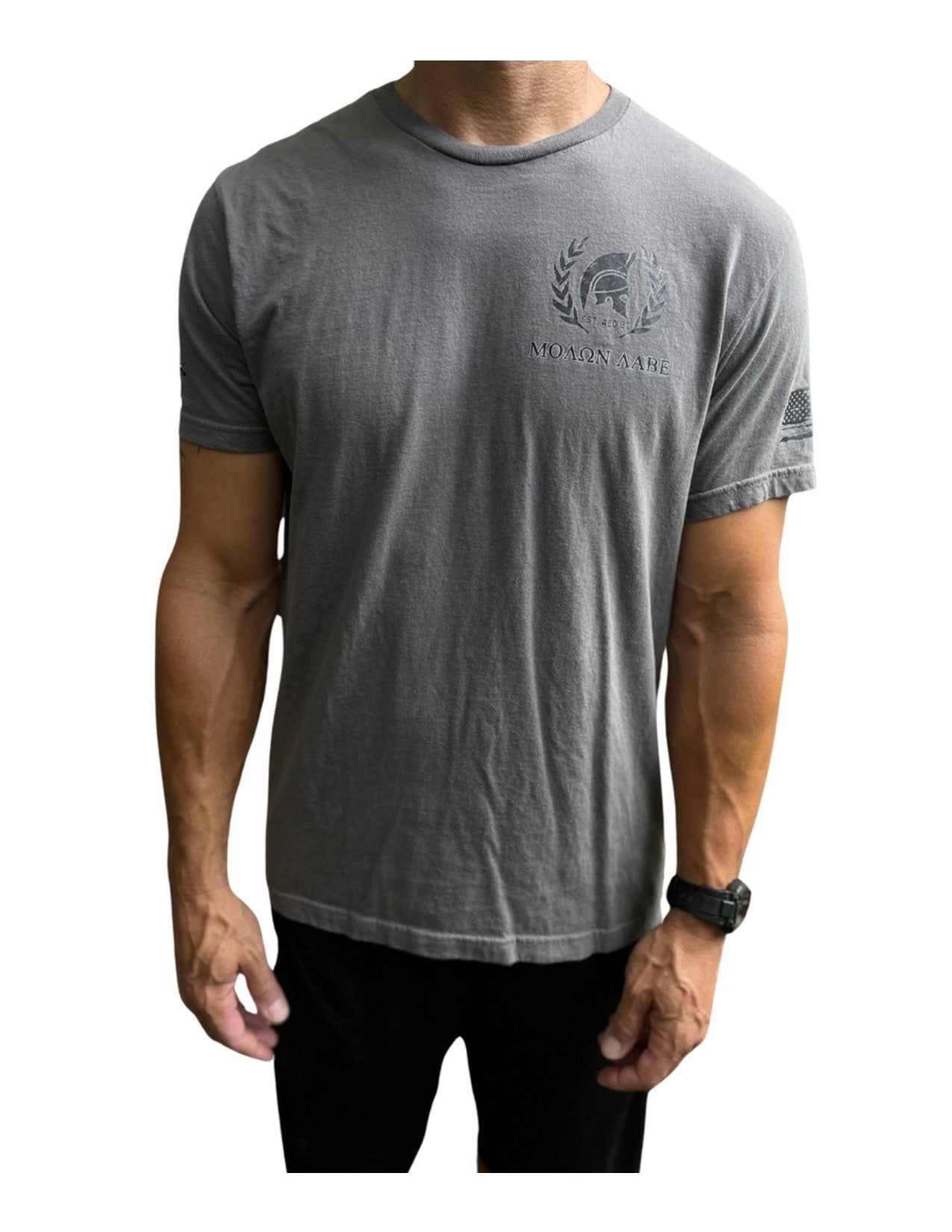 Spartan T-Shirt: Molon Labe 'Come and Take Them' with Unique Circular Design