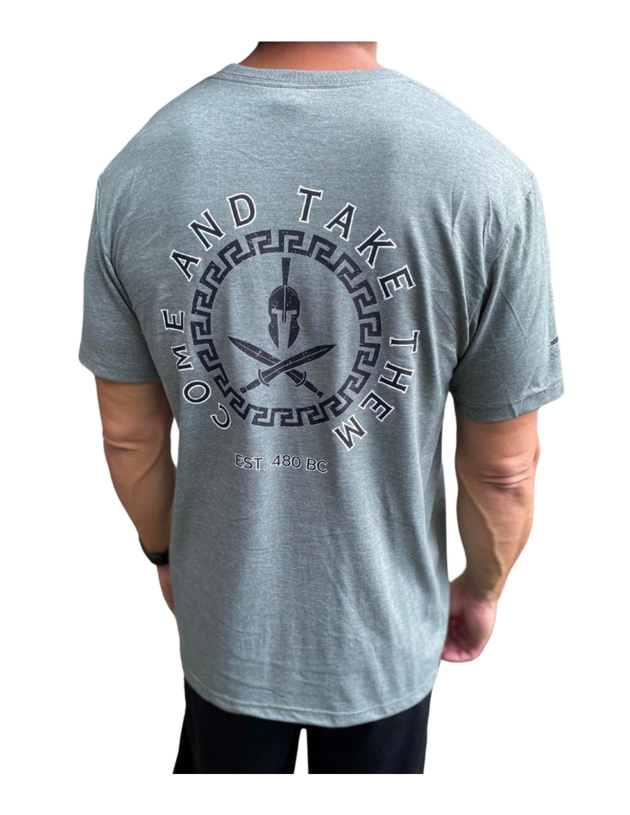 Spartan T-Shirt: Molon Labe 'Come and Take Them' with Unique Circular Design