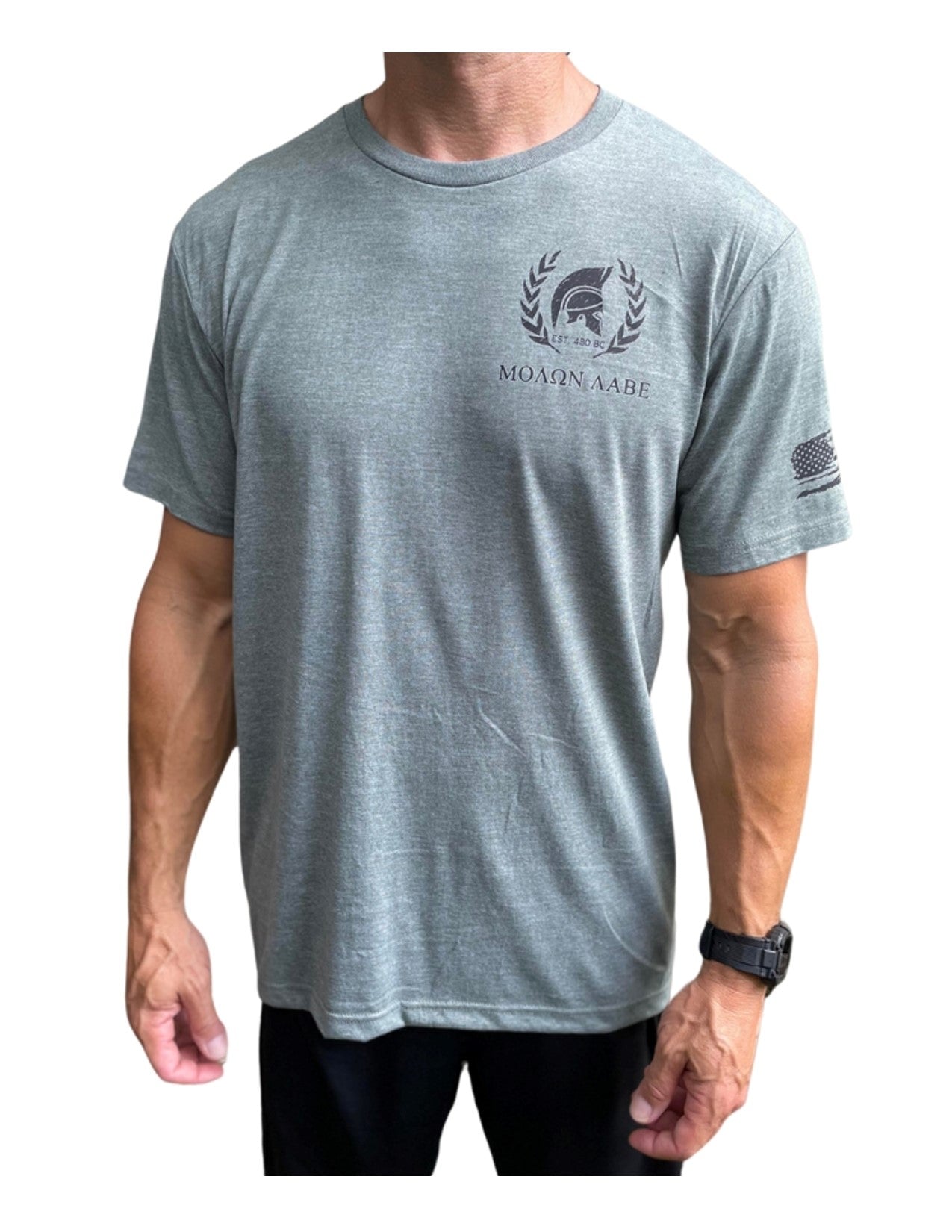 Spartan T-Shirt: Molon Labe 'Come and Take Them' with Unique Circular Design