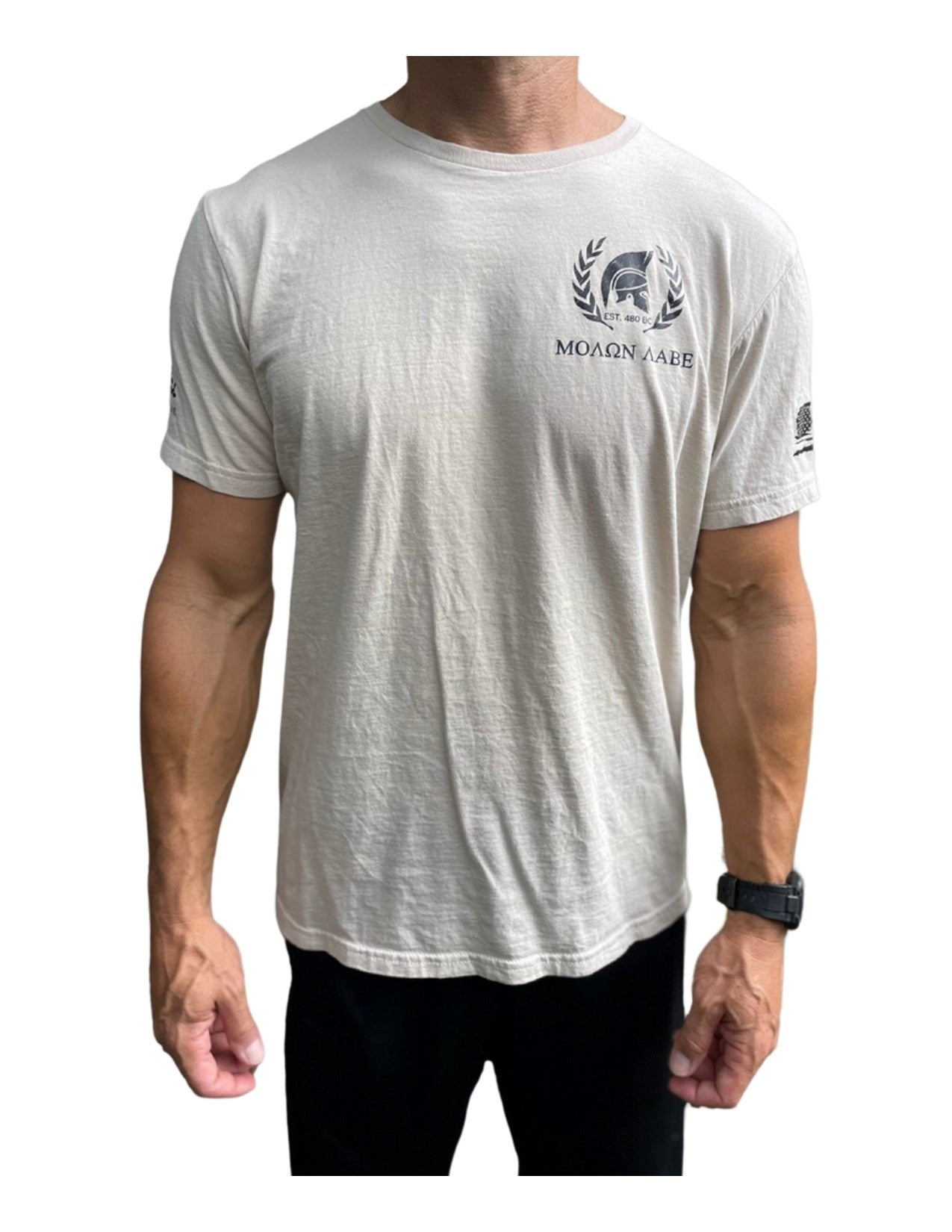 Spartan T-Shirt: Molon Labe 'Come and Take Them' with Unique Circular Design