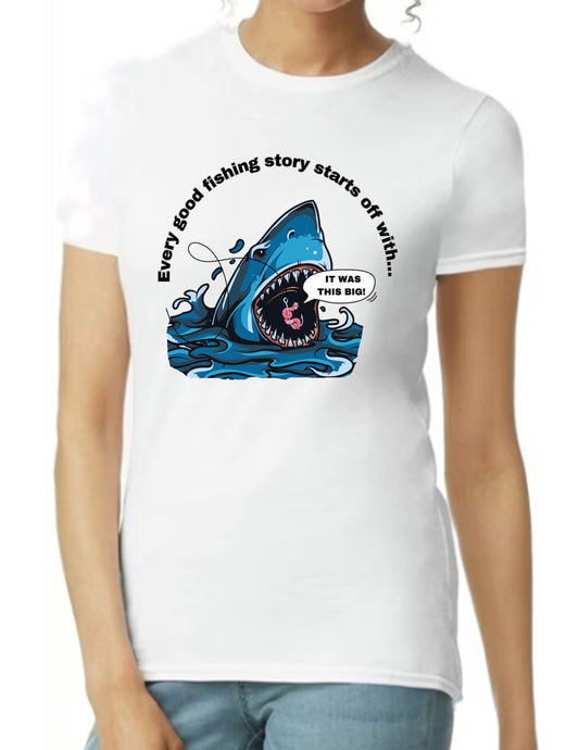 Stylish Women's T-Shirt - Every Good Fishing Story Apparel for Outdoor Enthusiasts 